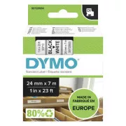Bandă Dymo originală pentru imprimantă de etichete, Dymo, 53713, S0720930, imprimare neagră/fond alb, 7m, 24mm, D1