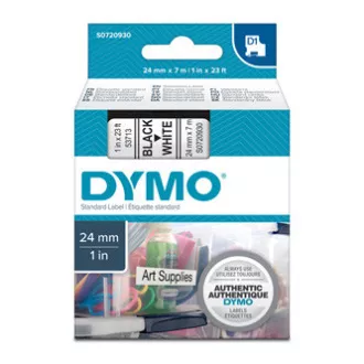 Bandă Dymo originală pentru imprimantă de etichete, Dymo, 53713, S0720930, imprimare neagră/fond alb, 7m, 24mm, D1