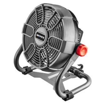 Ventilator 58G080, reîncărcabil, 18V, alimentat de la rețea sau de la baterie, grafit