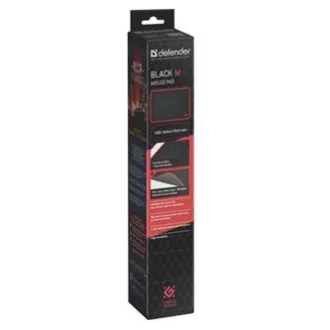Mouse pad, Black M, gaming, negru, 36x27 cm, Defender