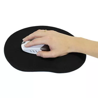 Mouse pad, ergonomic, gel, negru, Logo, REDUCERE