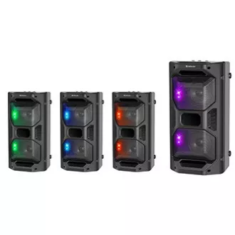 Difuzor Defender Rage, Li-Ion, 2.0, 50W, negru, control volum, iluminare LED de fundal, BT 5.0, TWS, telecomandă, 45Hz