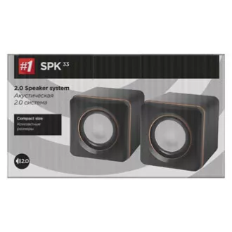 Boxe Defender SPK-33, 2.0, 5W, negre, dimensiuni compacte