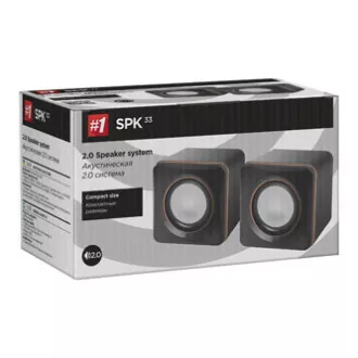 Boxe Defender SPK-33, 2.0, 5W, negre, dimensiuni compacte