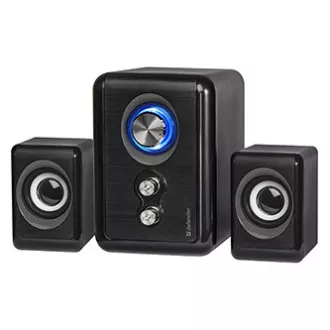 Boxe Defender V11, 2.1, 11W, negru, control volum, buton de pornire, reglare bas și înalte, 40Hz~18kHz