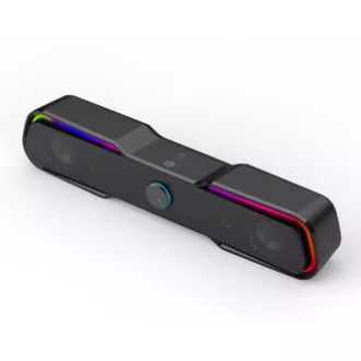 HP Soundbar DHE-6002, 2.0, 6W, negru, iluminat din spate HP Soundbar DHE-6002, 2.0, 6W, negru, iluminat din spate