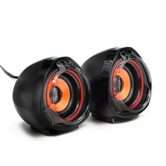 Difuzoare logo SPZ2, 2.0, 5W, negre, control volum