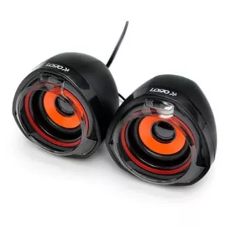 Difuzoare logo SPZ2, 2.0, 5W, negre, control volum