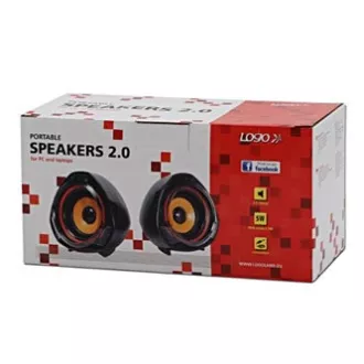 Difuzoare logo SPZ2, 2.0, 5W, negre, control volum