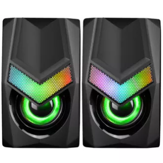 Difuzoare Marvo SG-118, 6W, negre, iluminate din spate
