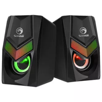 Difuzoare Marvo SG-118, 6W, negre, iluminate din spate