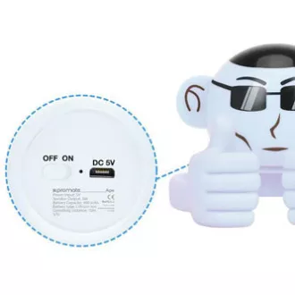 Difuzor Bluetooth Promate Ape, Li-Ion, 1.0, 3W, alb, pentru copii, suport telefon, PREVÂNZARE Difuzor Bluetooth Promate Ape, Li-Ion, 1.0, 3W, alb, pentru copii, suport telefon, PREVÂNZARE