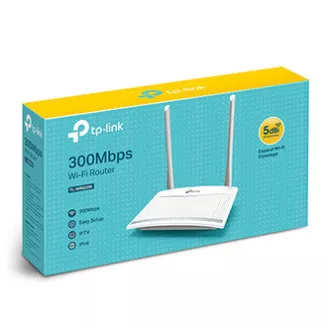 Router TP-LINK TL-WR820N 2.4GHz, extender, punct de acces, IPv6, 300Mbps, antenă externă fixă, 802.11n, VLAN, WPS, rețea pentru oaspeți