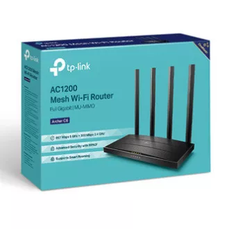 Router TP-LINK Archer C6 V3 2.4GHz și 5GHz, extender, punct de acces, IPv6, 1200Mbps, antenă externă fixă, 802.11ac, Gigabyte pr Router TP-LINK Archer C6 V3 2.4GHz și 5GHz, extender, punct de acces, IPv6, 1200Mbps, antenă externă fixă, 802.11ac, Gigabyte pr