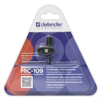 Defender, microfon cu clips, MIC-109, fara control volum, negru, handsfree