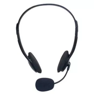 Căști Defender Aura HN-102 cu microfon, cu fir, negre, deschise, 2x jack de 3,5 mm