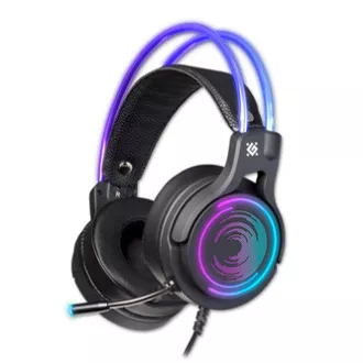 Căști de gaming Defender Cosmo Pro RGB cu microfon, cu fir, negre, 7.1 (virtual), driver de 50 mm tip USB Căști de gaming Defender Cosmo Pro RGB cu microfon, cu fir, negre, 7.1 (virtual), driver de 50 mm tip USB