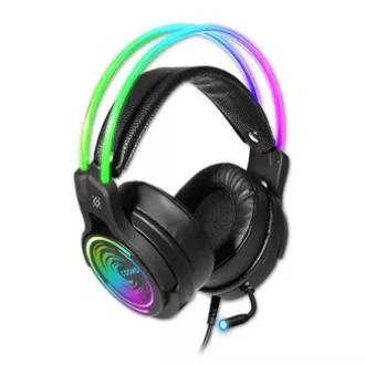 Căști de gaming Defender Cosmo Pro RGB cu microfon, cu fir, negre, 7.1 (virtual), driver de 50 mm tip USB Căști de gaming Defender Cosmo Pro RGB cu microfon, cu fir, negre, 7.1 (virtual), driver de 50 mm tip USB