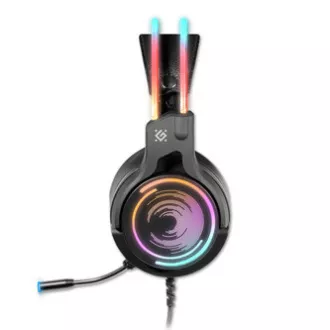 Căști de gaming Defender Cosmo Pro RGB cu microfon, cu fir, negre, 7.1 (virtual), driver de 50 mm tip USB Căști de gaming Defender Cosmo Pro RGB cu microfon, cu fir, negre, 7.1 (virtual), driver de 50 mm tip USB