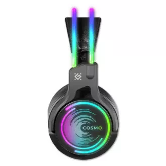 Căști de gaming Defender Cosmo Pro RGB cu microfon, cu fir, negre, 7.1 (virtual), driver de 50 mm tip USB Căști de gaming Defender Cosmo Pro RGB cu microfon, cu fir, negre, 7.1 (virtual), driver de 50 mm tip USB