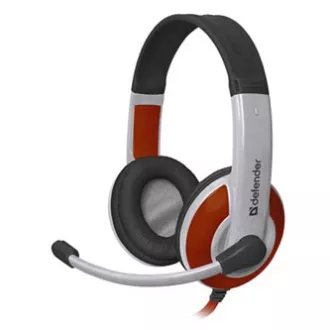 Căști de gaming Defender Warhead G-120 cu microfon, cu fir, alb-roșu, 2x jack de 3,5 mm