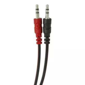 Căști de gaming Defender Warhead G-120 cu microfon, cu fir, alb-roșu, 2x jack de 3,5 mm
