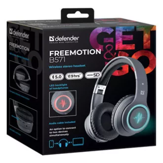 Căști Defender FreeMotion B571 cu microfon, wireless, gri, 2.0, drivere de 40 mm tip micro-USB Căști Defender FreeMotion B571 cu microfon, wireless, gri, 2.0, drivere de 40 mm tip micro-USB