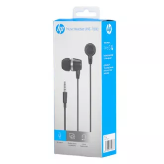Căști HP DHE-7000 cu microfon, cu fir, negre, 2.0, tip mufă jack de 3,5 mm Căști HP DHE-7000 cu microfon, cu fir, negre, 2.0, tip mufă jack de 3,5 mm