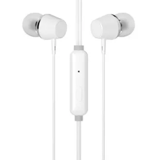 Căști HP DHE-7000 cu microfon, cu fir, albe, 2.0, tip mufă jack de 3,5 mm