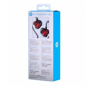 Căști HP DHE-7002 cu microfon, cu fir, roșii, 2.0, mufă tip jack de 3,5 mm, LA REDUCERE