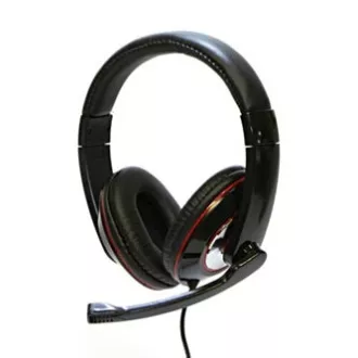 Căști Logo HL-01 cu microfon, cu fir, negre, USB