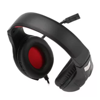Căști Marvo HG8928 cu microfon, cu fir, negre, iluminare din spate, jack de 3,5 mm + splitter