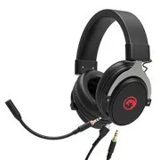 Căști Marvo HG9052 cu microfon, cu fir, negre, 7.1 (virtual), iluminare din spate roșie, tip USB 7.1 (virtual)