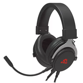 Căști Marvo HG9052 cu microfon, cu fir, negre, 7.1 (virtual), iluminare din spate roșie, tip USB 7.1 (virtual)