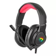 Căști Marvo HG8958 cu microfon, cu fir, negre, pentru gaming, mufă de 3,5 mm + splitter + USB