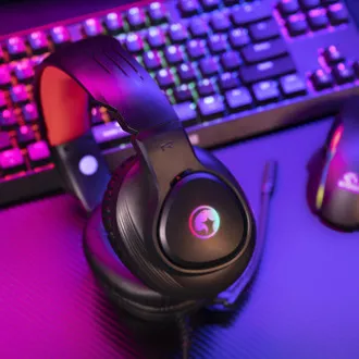 Căști Marvo HG8958 cu microfon, cu fir, negre, pentru gaming, mufă de 3,5 mm + splitter + USB Căști Marvo HG8958 cu microfon, cu fir, negre, pentru gaming, mufă de 3,5 mm + splitter + USB
