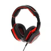 Căști de gaming Red Fighter H2 cu microfon, cu fir, negru-roșu, 2x jack de 3,5 mm