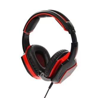 Căști de gaming Red Fighter H2 cu microfon, cu fir, negru-roșu, 2x jack de 3,5 mm Căști de gaming Red Fighter H2 cu microfon, cu fir, negru-roșu, 2x jack de 3,5 mm