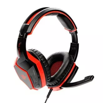 Căști de gaming Red Fighter H2 cu microfon, cu fir, negru-roșu, 2x jack de 3,5 mm Căști de gaming Red Fighter H2 cu microfon, cu fir, negru-roșu, 2x jack de 3,5 mm