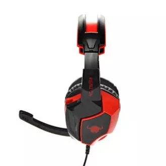 Căști de gaming Red Fighter H2 cu microfon, cu fir, negru-roșu, 2x jack de 3,5 mm Căști de gaming Red Fighter H2 cu microfon, cu fir, negru-roșu, 2x jack de 3,5 mm