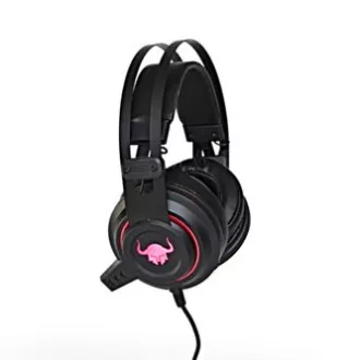 Căști Red Fighter H3 cu microfon, cu fir, negru-roșu, gaming, iluminare din spate, 2x jack de 3,5 mm + USB