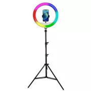 Inel de lumină Powerton LIFE, 13", reglare culoare și luminozitate, suport telefon și trepied, REDUCERE