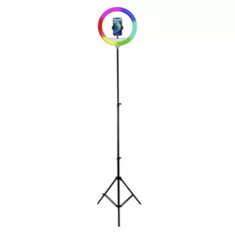 Inel de lumină Powerton LIFE, 13", reglare culoare și luminozitate, suport telefon și trepied, REDUCERE