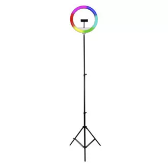 Inel de lumină Powerton LIFE, 13", reglare culoare și luminozitate, suport telefon și trepied, REDUCERE