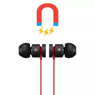 Căști Bluetooth fără fir Powerton LIFE ARIVO, negru-roșu