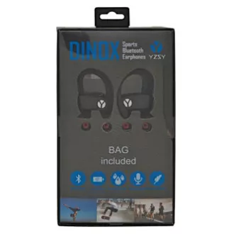 Căști YZSY DINOX cu microfon, wireless, negre, bluetooth