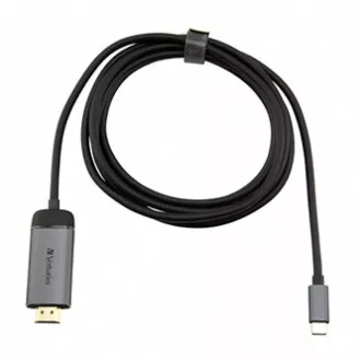 Hub USB (3.1) 1 port, 49144, gri, lungime cablu 1,5 m, Verbatim, adaptor USB C la HDMI
