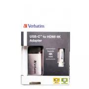 Hub USB (3.1) 1 port, 49143, gri, lungime cablu 10 cm, Verbatim, 1x HDMI