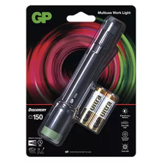 Lanterna LED, 2xAA, metal, negru, 150lm, C33