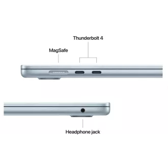 Apple MacBook Air 15,3" 2880x1864/10C M4/10C GPU/24GB/512GB_SSD/US/albastru ceruleu (2025) versiune tastatură US